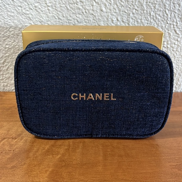 Chanel Navy Cosmetic Pouch - Picture 2 of 7